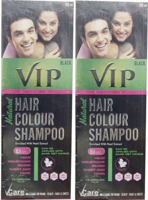 

Vcare VIP Hair Colour Shampoo 5 IN 1 Hair Color(Black)