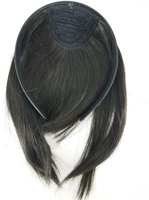 

Confidence Synthetic Front Fringes Extensions | Front Bangs Fringe For Women | One Piece Straight piece Accessories (Black) Hair Extension