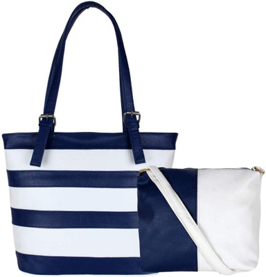 

3ng Shoulder Bag(White, Blue), Blue;white