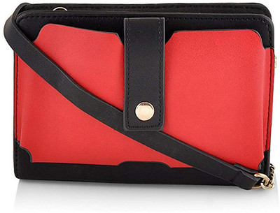 

BAGSVILLA Sling Bag(Red, Black), Black;red