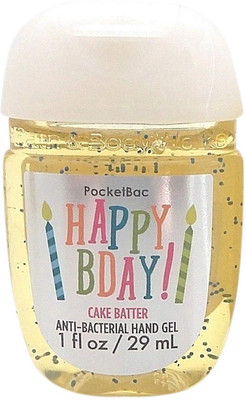 

Bath & Body Works PocketBac Anti-Bacterial Hand Gel, Happy Bday Cake Batter - 29ml (1oz)(29 ml, Bottle)