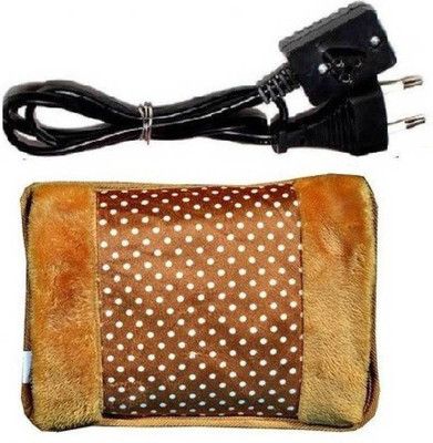 

Cinnamon Electric Hot Water Bag Heating Gel Pad Fur Velvet With Hand Pocket Pain Reliever Electric 1 L Hot Water Bag(Multicolor)