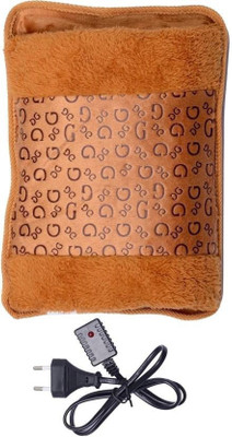 

Cinnamon Portable Rechargeable Velvet Pocket Electric Heating Bag With Fur Electric 1 L Hot Water Bag(Multicolor)