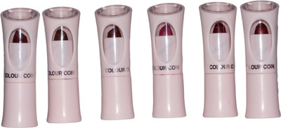 

COLOUR COIN Ultra Luxury Matte Lipstick Type D (Pack of 6)(BROWN, CHOCOLATE, DARK CHOCOLATE, PINK, RUSSIAN RED, SHIMMER CHOCOLATE)