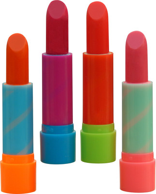 

firstzon™ COLOURED LIP BALM LIPSTICK SET OF 4 ORANGE, STRAWBERRY, LEMON(Pack of: 4, 3 g)