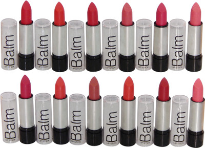 

firstzon™ BALM MATTE LIPSTICK PACK OF 12(multi)