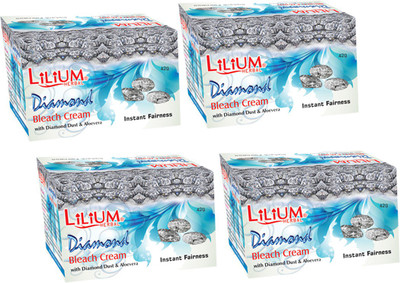 

Lilium Herbal Diamond Instant Fairness Bleach Cream Pack of 4(42 g)