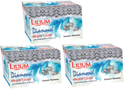 

Lilium Herbal Diamond Instant Fairness Bleach Cream Pack of 3(42 g)
