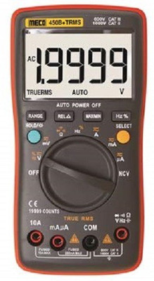 Meco 450B+ TRMS Autoranging with Calibration Certificate Digital Multimeter(Red 8000 Counts)