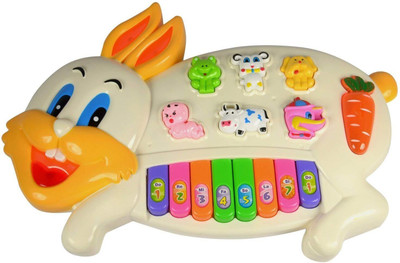 

Assemble Rabbits Musical Piano with 3 Modes Animal Sounds, Flashing Lights & Wonderful Music(Multicolor)
