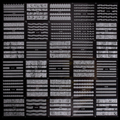

STZ 30 Sheets Of White 3D Lace Nail Art Sticker DIY Nail Decoration Decals(white)