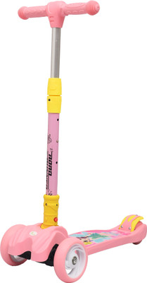 

R for Rabbit Runner Scooter for Kids - The Smart Kick Scooter for Kids/Baby with Adjustable Height, Foldable LED PU Wheels and Weight Capacity 75 kgs 3- to 14 Years (Pink)(Pink)