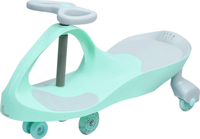 

R for Rabbit Grand Swing Car for Kids - Strongest & Smoothest Twister - Magic Car with PU Wheels with LED Lights (Green)(Green)