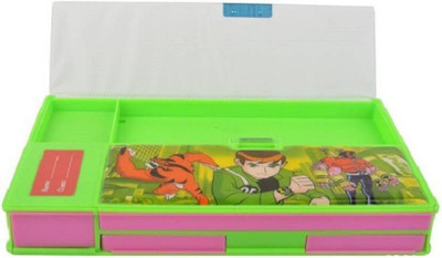 

Gencliq 1 Cartoon Art Plastic Pencil Box(Set of 1, Green)