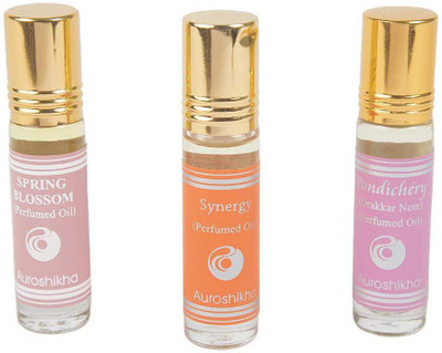 AUROSHIKHA Perfumed Oil ( Synergy, Spring Blossom , Pondicherry ) Perfume - 24 ml(For Men & Women)