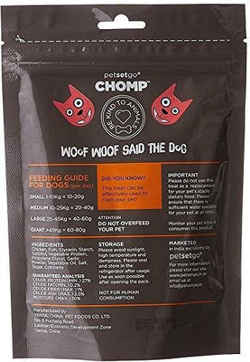 

CHOMP Dry Chicken Jerky & Pollock Sandwich Dog Treats 80g (Pack of 8) Dog Treat(80 g, Pack of 8)