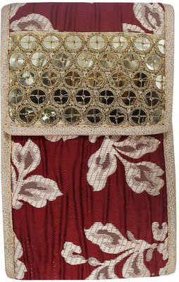 

Bagaholics Ethnic Raw Silk Mobile Pouch with Embroidery, Waist clip & Multi-Coloured Pom Pom Ladies Purse Mobile Pouch(Maroon)