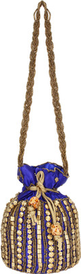 

Favria SRS_Favria Blue Zari Potli Potli(Blue)