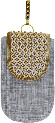 

Bagaholics Ethnic Beads & Pearl Jute Mobile Pouch with Waist Clip Mobile Pouch(Grey)