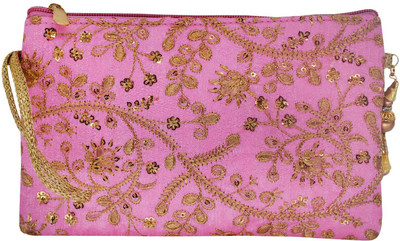 

Bagaholics Multipurpose Clutch Pencil Pouch Travel wallet Makeup Kit Toilet Handbag Organizer Medicine Bag with Embroidery Ladies Purse Pouch(Multicolor)