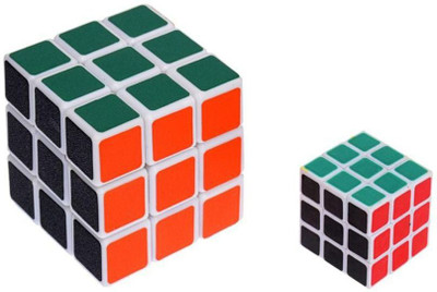 

Shopex Magic Rubik Cube Puzzle Combo - 3x3x3, and 1 Cube Key Ring., Stickerless, Amazing Stress Reliever Cube Game, Easy Turning and Smooth Play Puzzle Toy, Multi-Color, Magic Smooth Speed Cube 3D-Puzzle Cube Recommended for 3-99 yrs(2 Pieces)