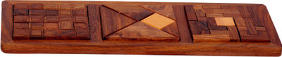 Phirkcraft Wooden Puzzle with set of 3 game For Kids(27 Pieces)