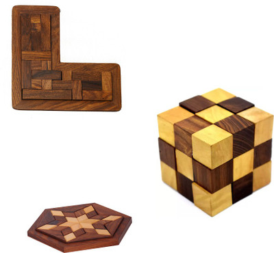 

Phirkcraft Set of 3 Wooden Puzzle Game For Kid| Wooden Handmade Puzzle(66 Pieces)