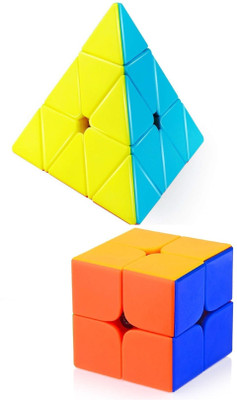 

Authfort Combo of Stickerless Pyraminx, & 2x2 High Speed Speedy Rubik Magic Puzzle Cube (Multicolour, Pyraminx_2x2_StickCube_Combo)(2 Pieces)