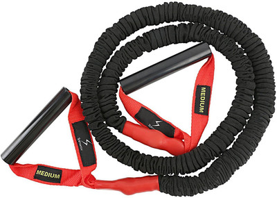 

Spinway Premium quality latex training Band , Medium , Body building,Pull rope exerciser Resistance Tube(Black, Red)