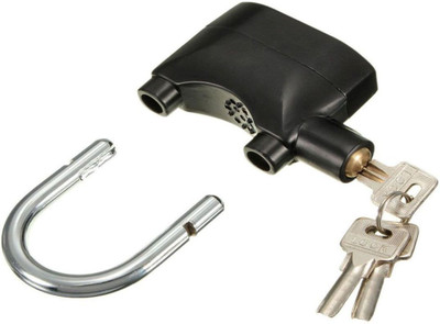 

FineArts High Quality Loud Siren Alarm Lock Anti Theft Security System Padlock 110Db Hardened Steel Great Siren Alarm for Motorcycle Bike Bicycle Perfect Security Safety Lock(Black)
