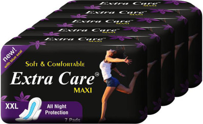 

Extra Care Maxi Pack Of 5 (35 Pcs) Sanitary Pad (Pack Of 5) Sanitary Pad Sanitary Pad(Pack of 5)