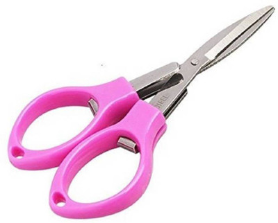 

PELO Stainless Steel Blade Scissor For Men And Women, Multipurpose Scissors For Household Use, Scissors For Craft Work, Foldable Scissors For Travelling, Pack Of 1 Scissors(Set of 1, Pink)