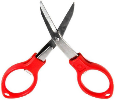 

PELO Scissor, Scissors For Hair Cutting And Trimming Curved Scissors For Sallon And Home Use For Men And Women Use, Pack Of 1 Scissors(Set of 1, Red)