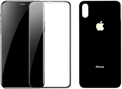 BlackBug Tempered Glass Guard for Apple iPhone Xs (Front and Back) (Black)Screen Protector,Screen Guard,(Clear HD) 0.3mm, 2.5D(Pack of 1)