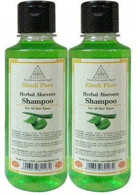 

Khadi Pure Herbal Aloevera Shampoo 210 ML Pack Of 2(420 ml)