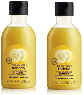 

The Body Shop Banana Truly Nourishing Shampoo Set Of Two 250ml Each(250 ml)