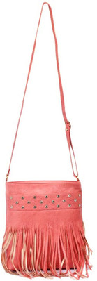 

BLUEFUSION Girls Casual Orange PU Sling Bag