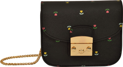 

Fiona Trends Women Casual Black PU Sling Bag