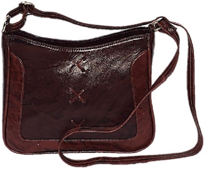 

mankar bag house Women Formal Brown Genuine Leather Shoulder Bag