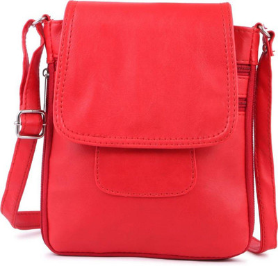 

VARSHA FASHION ACCESSORIES Girls Evening/Party, Casual, Formal Red Leatherette Sling Bag