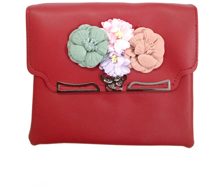 

Lavs Girls Evening/Party, Casual Red PU Sling Bag