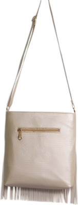 

BLUEFUSION Girls Casual White PU Sling Bag