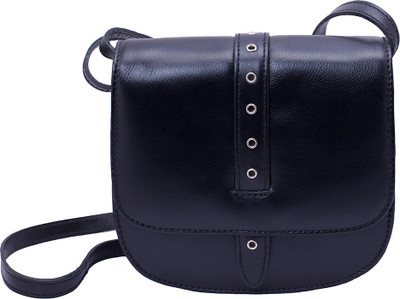 

MAYRAKI Women Evening/Party, Casual, Formal Black Genuine Leather Sling Bag