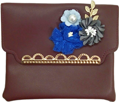 

Lavs Girls Evening/Party, Casual Maroon PU Sling Bag