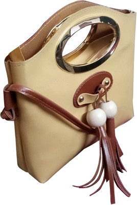 

Hims Women Casual Beige PU Sling Bag