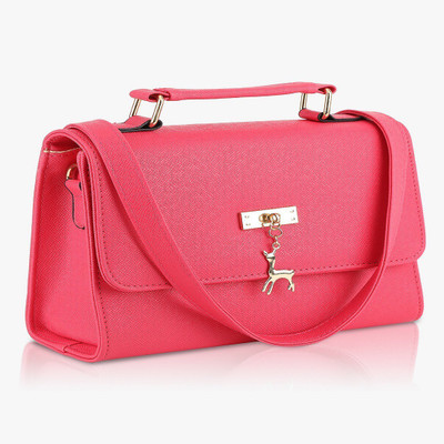 

Fiona Trends Women Casual Pink PU Sling Bag