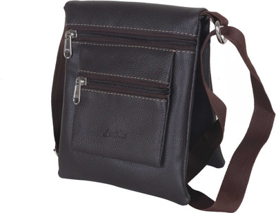 

Leathox Girls Casual Brown PU Sling Bag