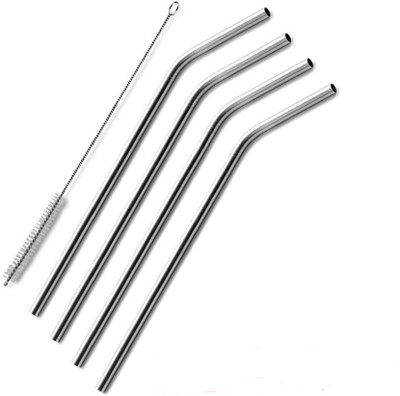 

Amicikart Bent Drinking Straw(Silver, Pack of 5)