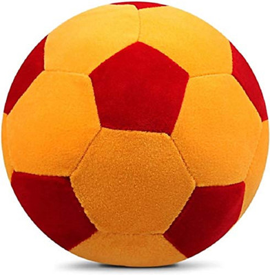 SANA TOYS Stuffed Soft Toy Plush Ball Kids Birthday Gift (Yellow / Red) - 10 cm(Yellow)