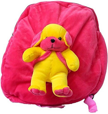 

Prachi toys School Bag for Kids/Girls/Boys/Children Plush Soft Bag Backpack Cartoon Bag Gift for Kids - 30 cm(Pink)